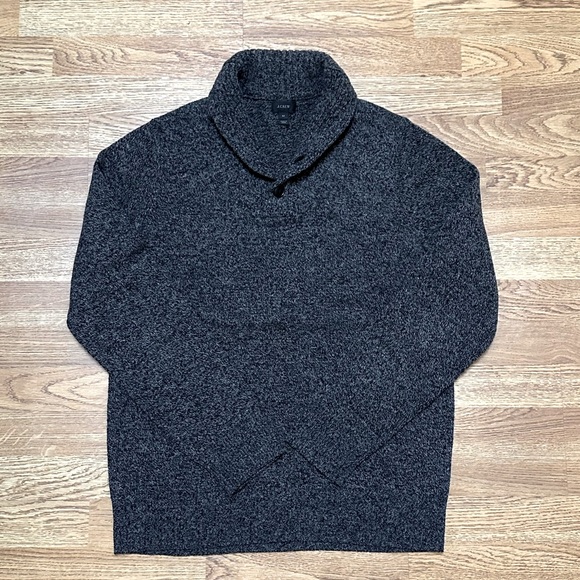 J. Crew Marled Lambswool Shawl-Collar Sweater Grey
Medium - Picture 1 of 3